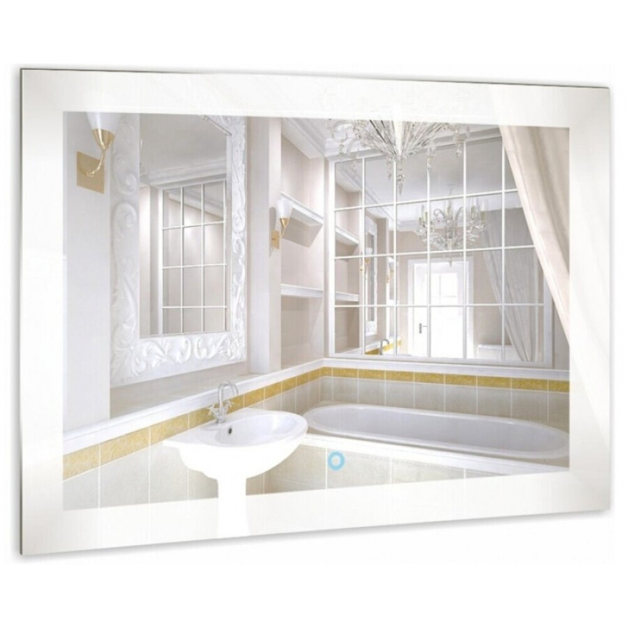 Зеркало Relisan Linda 90 х 70 см, с LED подсветкой и сенсорным выключателем, Гл000025944