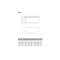 Ванна акриловая Relisan Stella Гл000026028 170 х 70 см, белая