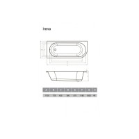Ванна акриловая Vayer Irena 170 х 72,5 см, левая, цвет белый, Гл000026131