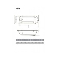 Ванна акриловая Vayer Irena 170 х 72,5 см, правая, цвет белый, Гл000026132