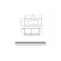 Ванна акриловая Relisan Eco Plus Дунай Гл000026740, 180 х 80 см, белая