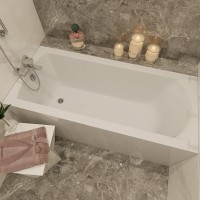Ванна акриловая Vayer Milana Гл000026961, 170 x 80 см, цвет белый