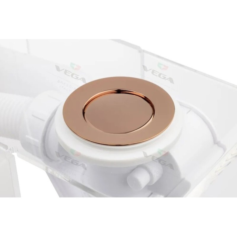 Слив-перелив полуавтомат Vega V55R, Гл000027091, 80 см, розовое золото