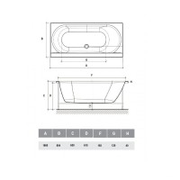 Ванна акриловая Relisan Eco Plus Сима Гл000027492, 180 х 80 см, цвет белый