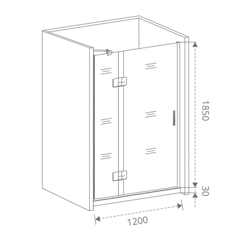 Душевая дверь Good Door Saturn WTW-120-C-CH-L/R, 120 х 185 см, стекло прозрачное, хром, левая/правая, СА00003/СА00008