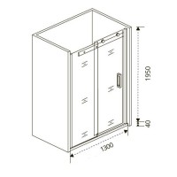 Душевая дверь в нишу Good Door Altair WTW-130-C-CH, 130 х 195 см, стекло прозрачное, хром, АЛ00003
