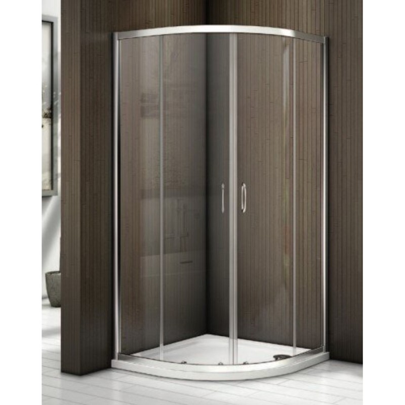 Душевое ограждение Good Door Latte R-100-C-WE, 100 х 100 х 185 см, стекло прозрачное, белый, ЛА00003