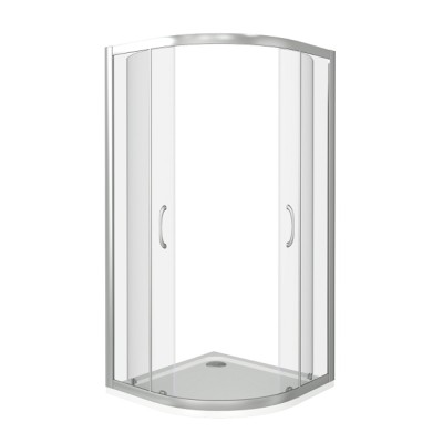 Душевое ограждение Good Door Latte R-100-C-WE, 100 х 100 х 185 см, стекло прозрачное, белый, ЛА00003