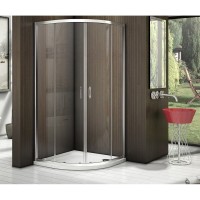 Душевое ограждение Good Door Latte R-100-C-WE, 100 х 100 х 185 см, стекло прозрачное, белый, ЛА00003