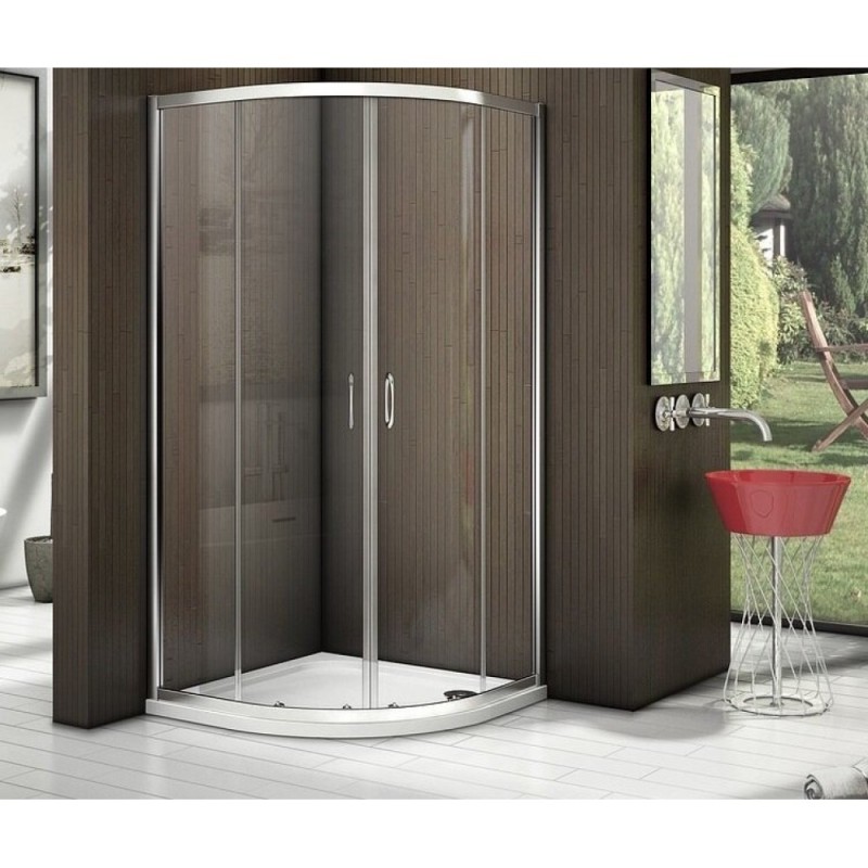 Душевое ограждение Good Door Latte R-100-C-WE, 100 х 100 х 185 см, стекло прозрачное, белый, ЛА00003