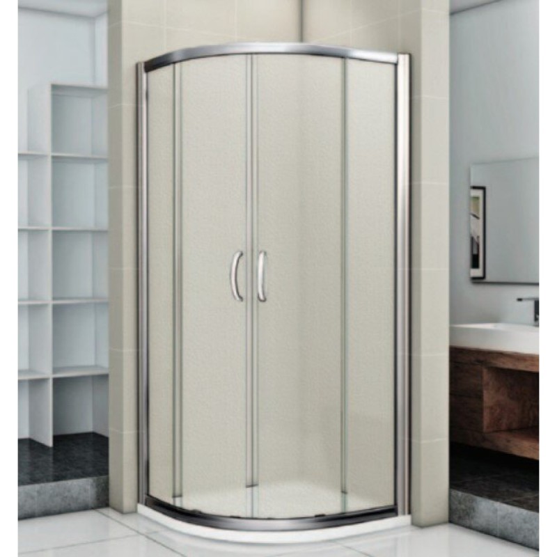 Душевое ограждение Good Door Infinity R-80-G-CH, 80 х 80 х 185 см, стекло матовое Грейп, хром, ИН00003