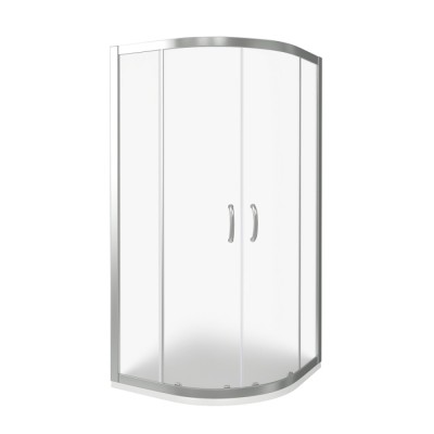 Душевое ограждение Good Door Infinity R-80-G-CH, 80 х 80 х 185 см, стекло матовое Грейп, хром, ИН00003