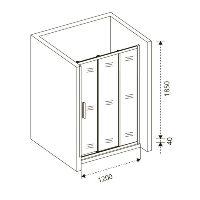 Душевая дверь в нишу Good Door Orion WTW-120-G-CH, 120 х 185 см, стекло матовое Грейп, хром, ОР00003