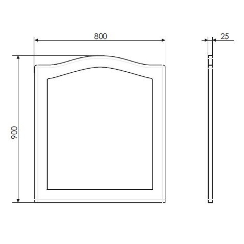 Зеркало Comforty Монако, 80 см, белое, 00003129893 (00003129893CF)