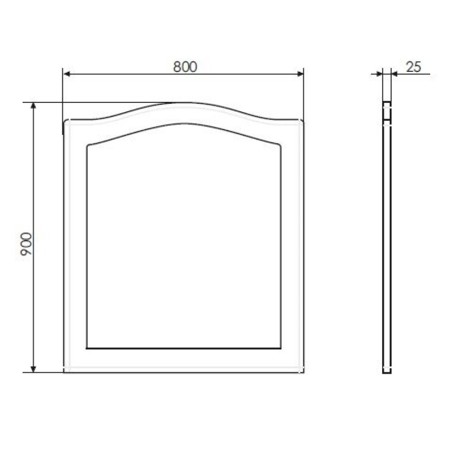 Зеркало Comforty Монако, 80 см, белое, 00003129893 (00003129893CF)