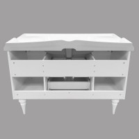 Тумба с раковиной Comfortу Монако 00003132224CF, напольная, 120 см, цвет белый глянец