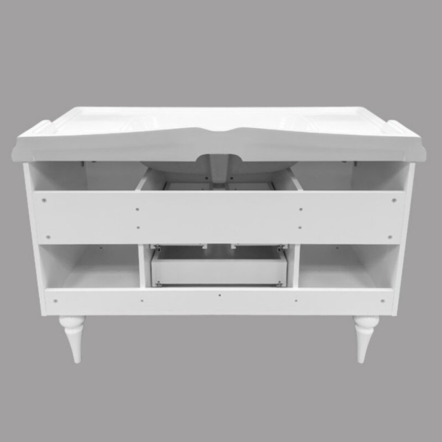 Тумба с раковиной Comfortу Монако 00003132224CF, напольная, 120 см, цвет белый глянец