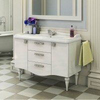 Тумба с раковиной Comfortу Монако 00003132224CF, напольная, 120 см, цвет белый глянец