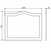 Зеркало Comforty Монако, 120 см, белый глянец, 00003132225 (00003132225CF)