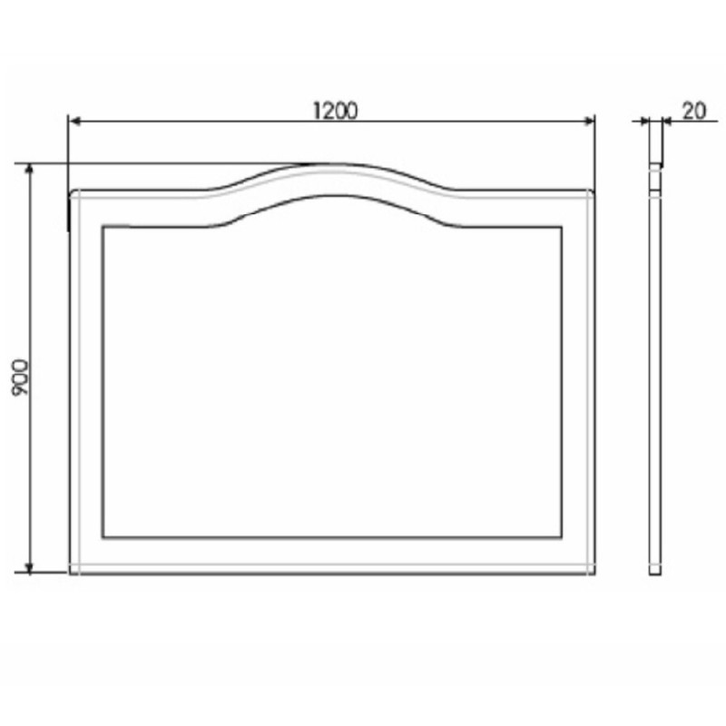 Зеркало Comforty Монако, 120 см, белый глянец, 00003132225 (00003132225CF)