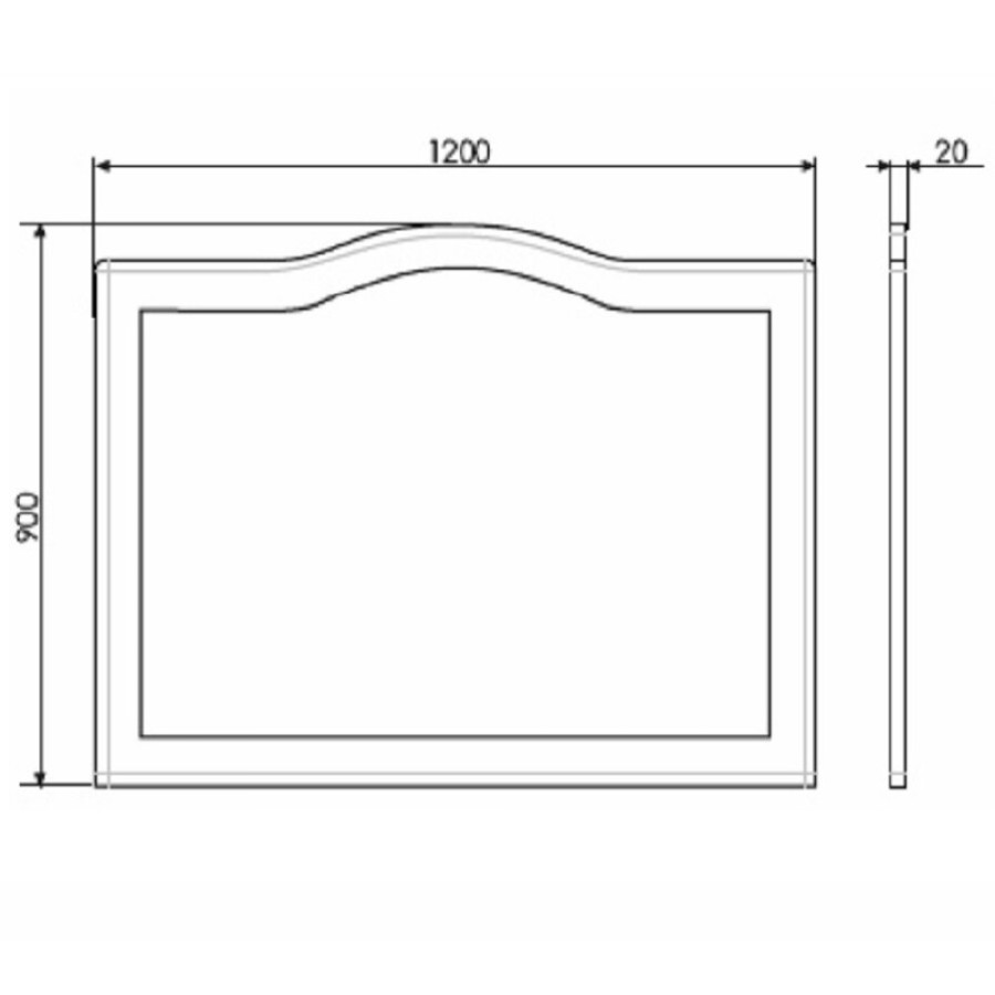 Зеркало Comforty Монако, 120 см, белый глянец, 00003132225 (00003132225CF)