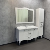 Зеркало Comforty Монако, 120 см, белый глянец, 00003132225 (00003132225CF)