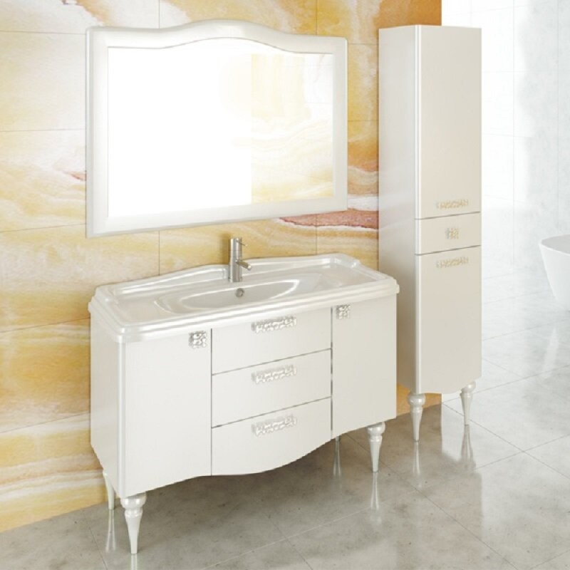 Зеркало Comforty Монако, 120 см, белый глянец, 00003132225 (00003132225CF)