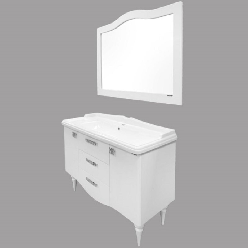 Зеркало Comforty Монако, 120 см, белый глянец, 00003132225 (00003132225CF)