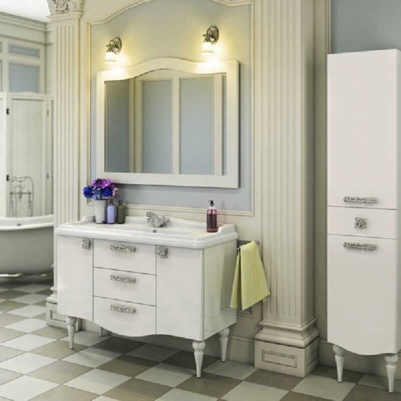 Зеркало Comforty Монако, 120 см, белый глянец, 00003132225 (00003132225CF)