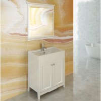 Зеркало с полкой Comforty Тбилиси, 70 см, белый глянец, 00003132631 (00003132631CF)