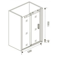 Душевая дверь в нишу Good Door Galaxy WTW-120-C-CH, 120 х 195 см, стекло прозрачное, хром, ГЛ00004