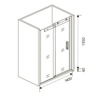 Душевая дверь в нишу Good Door Altair WTW-140-C-CH, 140 х 195 см, стекло прозрачное, хром, АЛ00004