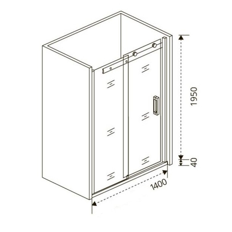 Душевая дверь в нишу Good Door Altair WTW-140-C-CH, 140 х 195 см, стекло прозрачное, хром, АЛ00004