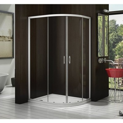 Душевое ограждение Good Door Latte R-120-C-WE, 120 х 80 х 185 см, стекло прозрачное, белый, ЛА00004