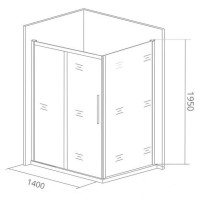 Душевая дверь Good Door Idea WTW-140-C-CH, 140 х 195 см, стекло прозрачное, профиль хром, ИД00004