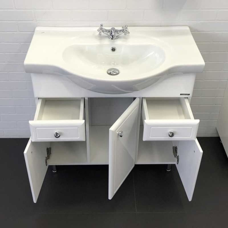 Тумба с раковиной Comforty Сочи, 85 см, белая, 00004134639 (00004134639CF)