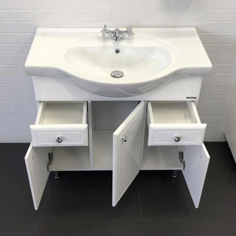 Тумба с раковиной Comforty Сочи, 85 см, белая, 00004134639 (00004134639CF)