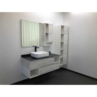 Зеркальный шкаф Comfortу Прага, 120 см, правый, дуб белый, 00004136262 (00004136262CF)