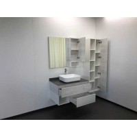 Зеркальный шкаф Comfortу Прага, 90 см, дуб, правый, белый, 00004136263 (00004136263CF)