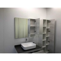 Зеркальный шкаф Comfortу Прага, 90 см, дуб, правый, белый, 00004136263 (00004136263CF)