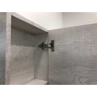 Зеркальный шкаф Comfortу Прага, 90 см, дуб, правый, белый, 00004136263 (00004136263CF)