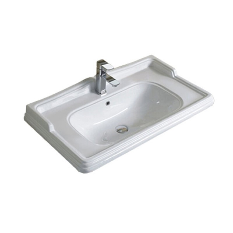 Тумба с раковиной Comfortу Монако 3128477, 80 см, белый