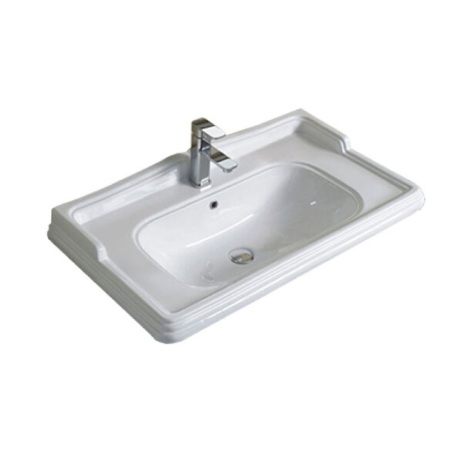 Тумба с раковиной Comfortу Монако 3128477, 80 см, белый