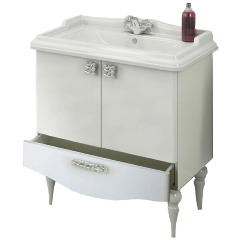 Тумба с раковиной Comfortу Монако 3128477, 80 см, белый