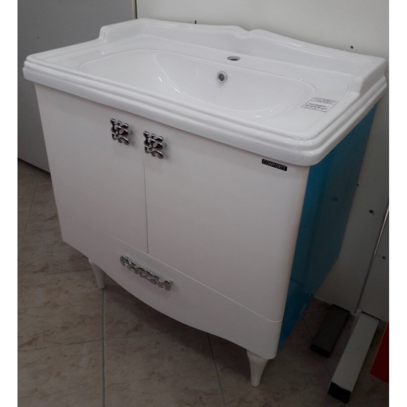 Тумба с раковиной Comfortу Монако 3128477, 80 см, белый