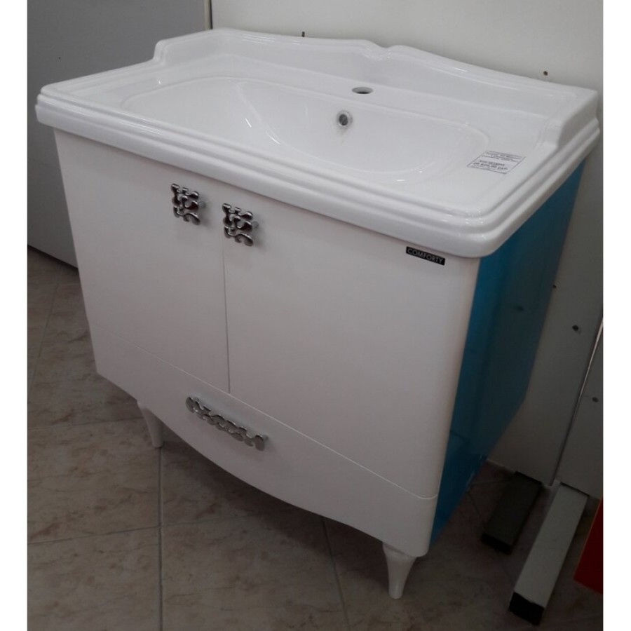 Тумба с раковиной Comfortу Монако 3128477, 80 см, белый
