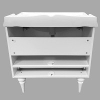 Тумба с раковиной Comfortу Монако 00004136578CF, напольная, 80 см, цвет белый глянец