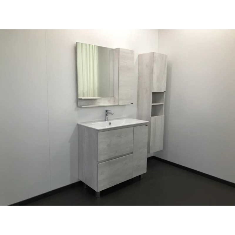 Зеркальный шкаф Comfortу Верона, 90 см, дуб белый, 00004136714 (00004136714CF)