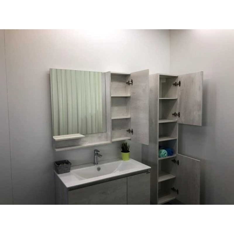 Зеркальный шкаф Comfortу Верона, 90 см, дуб белый, 00004136714 (00004136714CF)