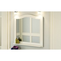 Зеркало с полкой Comforty Монако, 100 см, белое, 00004136986 (00004136986CF)